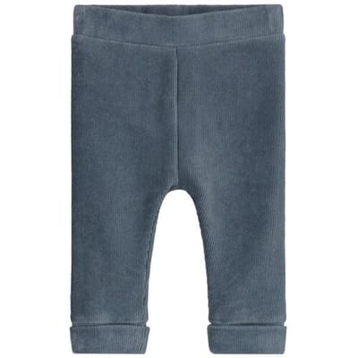 Prénatal newborn broek velours Steel Blue 44 unisex