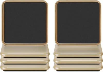 Extra Grote Meubelglijders, Set van 8, 120x120mm, Vierkante Zware Meubelverhuizers voor Tapijt en Harde Vloeren, Vloerbeschermers voor Bank en Koelkast