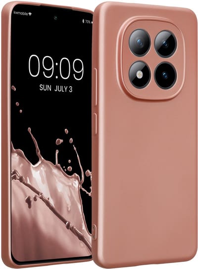 kwmobile metallic telefoonhoesje van TPU - geschikt voor Xiaomi Redmi Note 15 Pro 4G - Flexible case voor smartphone - In metallic roségoud