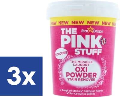 The Pink Stuff Vlekverwijderaar Poeder - 3 x 1 kg