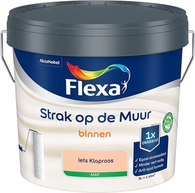 Flexa - Strak Op De Muur Binnen Mat - Iets Klaproos - Mengverf - 5 L