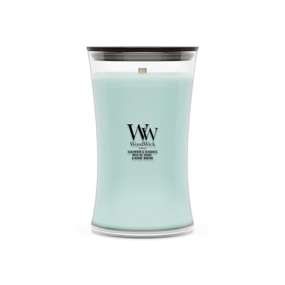 WoodWick Hourglass Large Geurkaars - Sagewood & Seagrass - 130 branduren