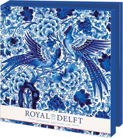 Kaartenmapje met env, vierkant: Royal Delft, Koninklijke Porceleyne Fles