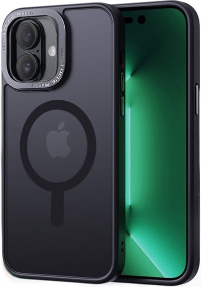Cityhoesje – iPhone 16 Plus – Backcover - hoesje - Magsafe - Zwart
