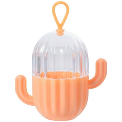 Make-up Spons Opbergdoos Schoonheid Cactus Vorm Blender Houder Draagbare Poederkwast Draagtas voor Reizen oranje