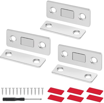 MTTproducts - Ultradunne Magnetische Deursnapper Set, 3 Stuks
