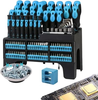 Magnetische Schroevendraaierset - Precisie Tool Kit - Elektronica Reparatie - Veelzijdige Toepassingen - Georganiseerde Opslag - Blauw