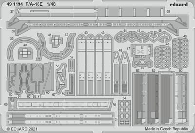 Eduard Modelbouwdecoratie - 491194 Accessoires for F/A-18E for MENG Photo-etch