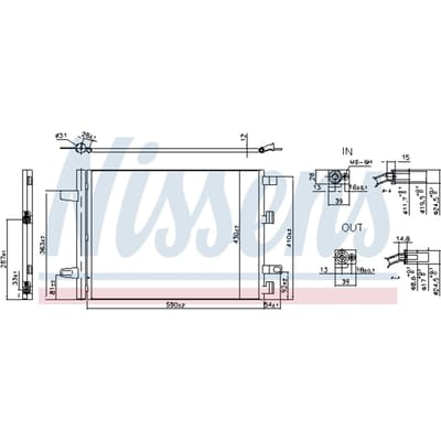 Condensator, airconditioning NISSENS 941194