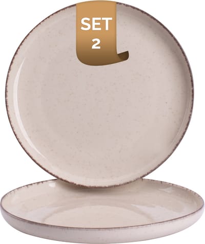 Palmer - Antigo - Bord - 2 stuks - ø 19 cm - Crème - Porselein - Bordenset