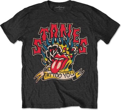 The Rolling Stones - Tattoo You Blue Flames Heren T-shirt - S - Zwart