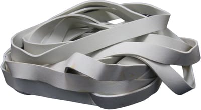 1 kg - Elastiek - wit - diameter 100mm - breedte 10mm - in zak - ca 170 stuks