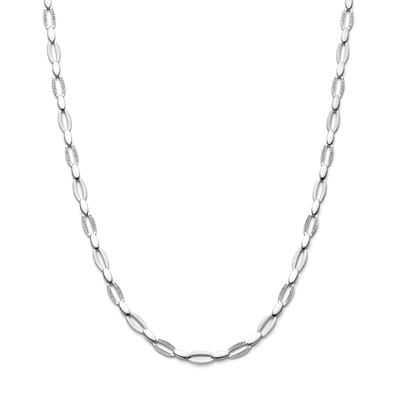 zilver gerhodineerd collier zirkonia 6,0 mm 45 cm poli/mat 1338512