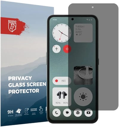 Rosso Privacy Screen Protector Geschikt voor de Nothing CMF Phone 1 - 9H Gehard Glas - Case Friendly Tempered Glass - Eenvoudige Installatie