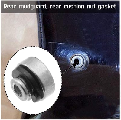 Dailygoods- Bevestiging Motorzadel - Bevestigingsset - Zadelbouten - Zadelmoeren - C-clips - Aluminium 6mm Draad - Pack van 4