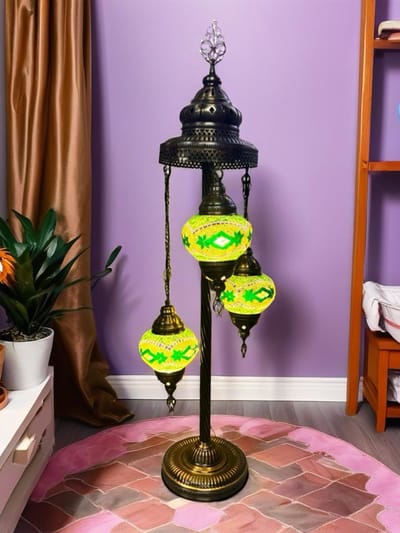 Handgemaakte Turkse Tafellamp - Bijzettafel - Sfeerlamp - Multicolor - Hoogwaardig Mozaïekglas - Authentiek en Uniek