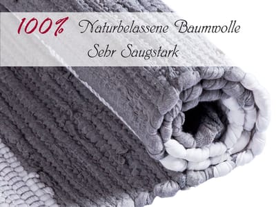 Voglrieder - vloerkleed/tapijt/mat voor badkamer - 100% katoen - 50*80cm