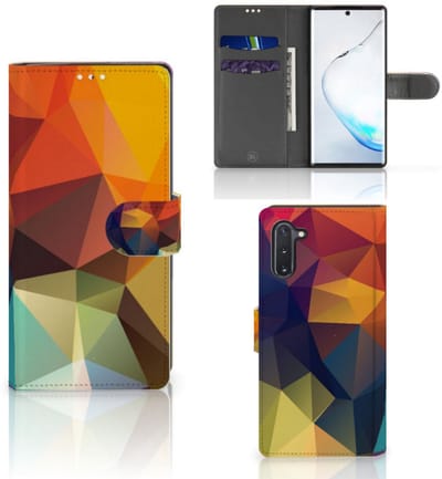 Samsung Galaxy Note 10 Book Case Polygon Color