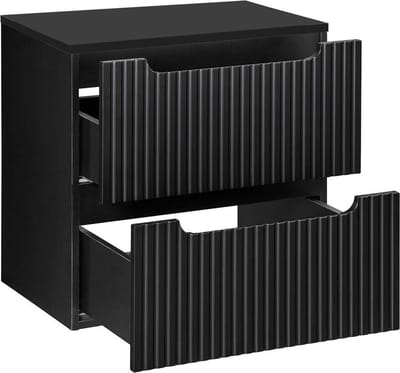 Wastafelonderkast Newport 60x60x40 cm zwart [en.casa]