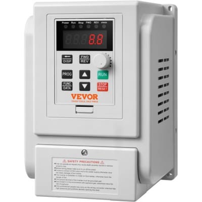 VEVOR 2,2kw 10a 3hp Frequentieomvormer VFD AC 220-240v Frequentieregelaar Snelheidsregelaar Frequentieomvormer Omvormermotor VFD Omvormer Variabele Frequentie Driver Inclusief 20cm Besturingskabel
