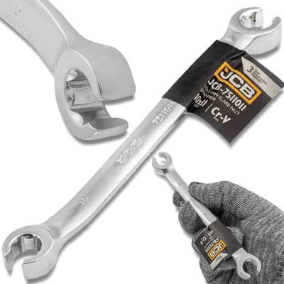 JCB Klucz - Oogringsleutel - 10x11 mm - 2-zijdig - Chroom-Vanadium
