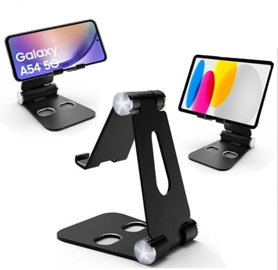 Telefoonhouder - Statief - Anti Slip - Tablethouder - Vouwbaar - Telefoon standaard - Zwart