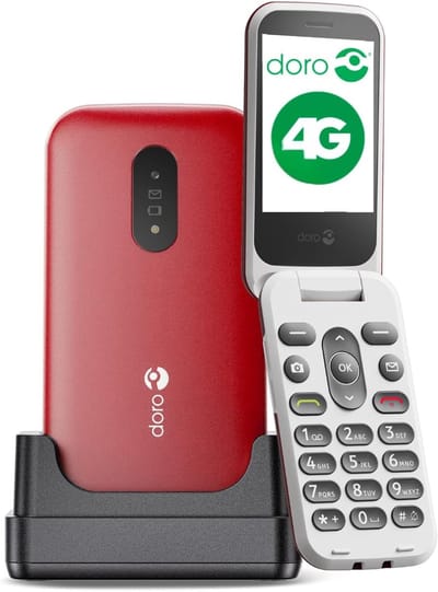 Eenvoudige Gebruiksvriendelijke Senioren Telefoon Rood/Wit