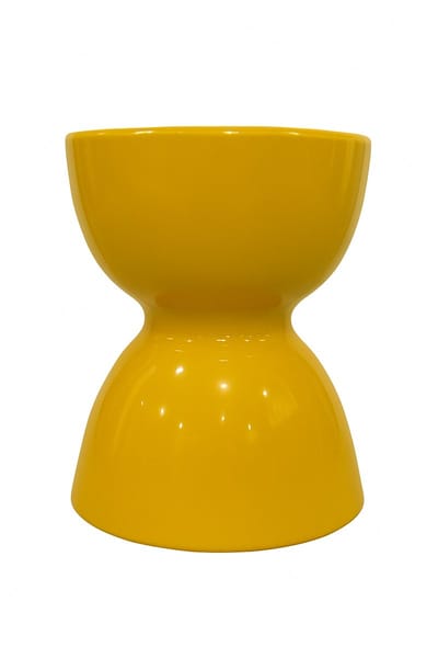 Fine Asianliving Keramische Kruk Geel Handgemaakt - Mae D33xH46cm Keramiek Bijzettafel Porselein Stoel Tuinkruk