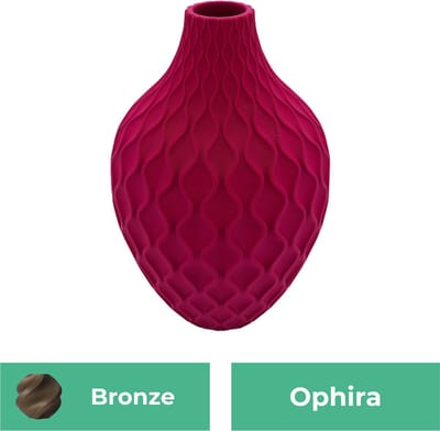 Ophira moderne vaas – Decoratieve vaas - Brons - 3d geprinte vaas – geschikt voor droogbloemen - 20CM