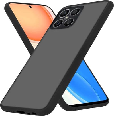Cadorabo Hoesje geschikt voor Honor X8 4G in MATT ZWART - Hybride beschermhoes met TPU siliconen Case Cover binnenkant en matte plastic achterkant