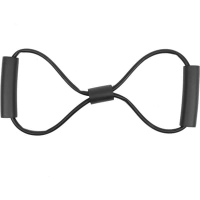 2 stuks Borstexpander Touw Yoga Spier Fitness Weerstand Sport Oefening Elastische Banden black