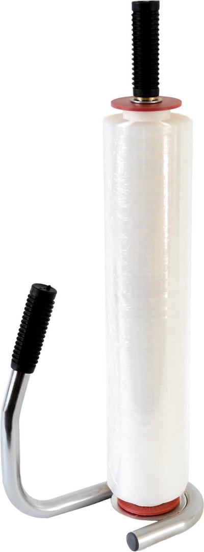 Kortpack - SET: 1 Folie-Dispenser + 1 rol Transparante Handwikkelfolie 20my dik, 50cm breed x 300mtr - (005.0250)