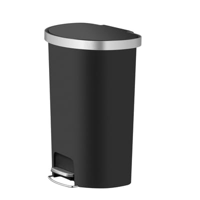 EKO - Hana pedaalemmer halfrond 55 liter - Plastic - Zwart - Prullenbak
