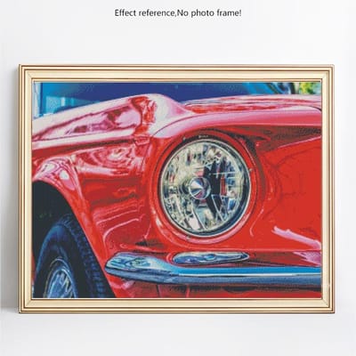 Diamantschilderij met ronde stenen Autofoto's met strass diamantborduurwerk 20X30 gray