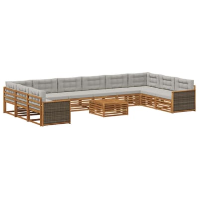 vidaXL - Sofa-Sets - 11 - st - Massief - Acacia - Hout