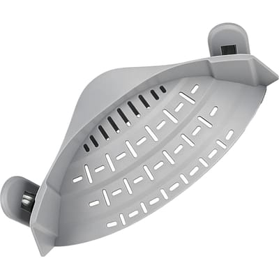 Passoire à clipser pour tous les pots et poêles, passoire à pâtes en silicone, gadgets de cuisine pour nouilles, légumes, fruits, spaghettis grise