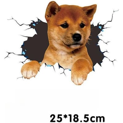 Autocollants Accessoires de Voiture Mignons Personnalisés Chien 3D Autocollants Tridimensionnels Blocage des Rayures de Carrosserie Autocollants de Voiture Dessin Animé
