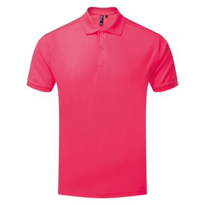 Premier Heren Coolchecker Poloshirt (Heet Roze)