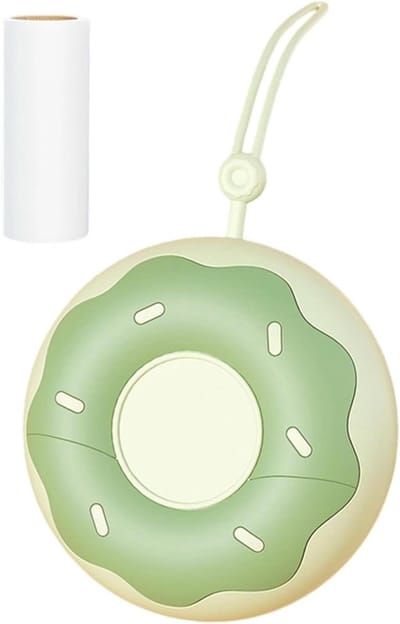 Pluisroller Kleding - Dierenhaarverwijderaar - Stof Verzorgen - Schuin Scheurmechanisme - 9 x 9 cm - Groen