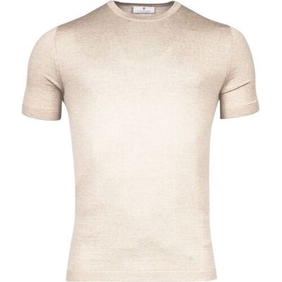 Thomas Maine Trui Fine Merino Crew Neck Short Sleeve Single Knit Kitt / male