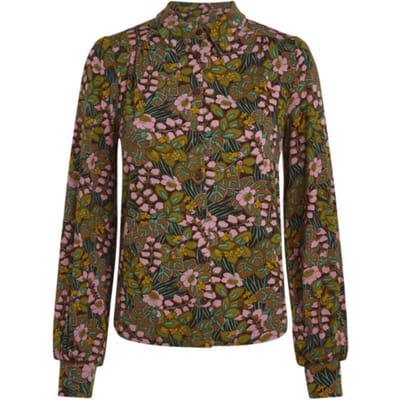 King Louie Carina blouse sierra bitter chocolate 10957