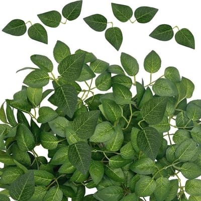 100 Stuks Realistische Groene Kunstbladeren voor Decoratie, Bruiloft, DIY en Woonkamerinrichting