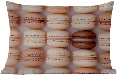 Buitenkussens - Tuin - Macarons - Beige - Bruin - 50x30 cm
