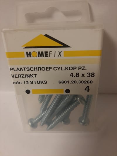 Homefix Plaatschroef Cyl.Kop.PZ