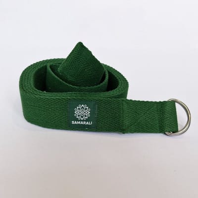 Samarali Yogariem van 100% Biologisch Katoen – 240 cm x 4 cm – Niet-Elastische Yoga Strap met RVS D-Ring – GOTS Gecertificeerd – Voor Yoga, Pilates & Stretching – 10 Kleuren
