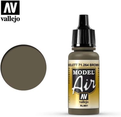 Vallejo Hobbyverf Acrylverf - 71264 Model Air Brown Violet RLM81 - Acryl Verf flesje - 17 ml