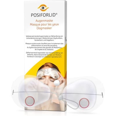 POSIFORLID® Oogmasker - Zelfverwarmend oogmasker voor de behandeling van blefaritis - Bij ontstekingen aan de oogleden en disfunctie van de ooglidklieren - Voor snelle en langdurige verlichting terwijl je ontspant - 1 stuk
