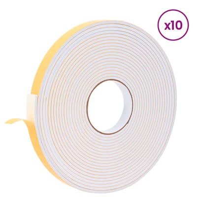 vidaXL - Zelfklevende - schuimtape - 10 - st - Wit - 20mm - x - 10m - CR - Schuim
