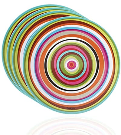 4-delige Melamine Dinerborden Set - 11" Vaatwasmachinebestendige Borden voor Binnen en Buiten
