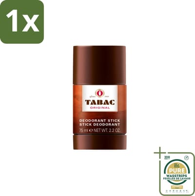 1 x Tabac Original Deodorant Stick 75 ml- Deodorant Stick - Mannelijke Geur - Langdurige Frisheid - Zweetbescherming - Pittige Geur